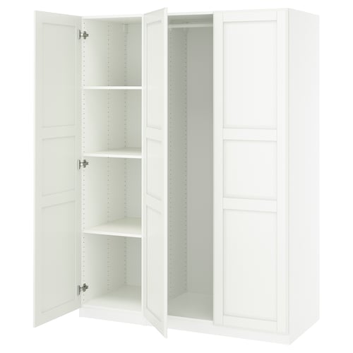 PAX / TYSSEDAL Combinación de armario, blanco/blanco, 59x23 5/8x79 1/4 "