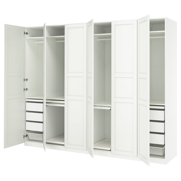 PAX / TYSSEDAL Combinación de armario, blanco/blanco, 118 1/8x23 5/8x93 1/8 "