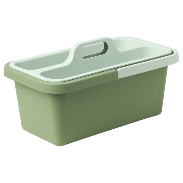 PEPPRIG Cubo de limpieza con carrito, verde