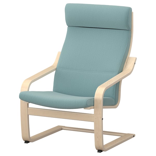 POÄNG Sillón, chapa de abedul/Kelinge gris-azul