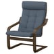 POÄNG Sillón, efecto de nogal/Gunnared azul
