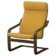POÄNG Sillón, efecto de nogal/Kelinge amarillo oscuro