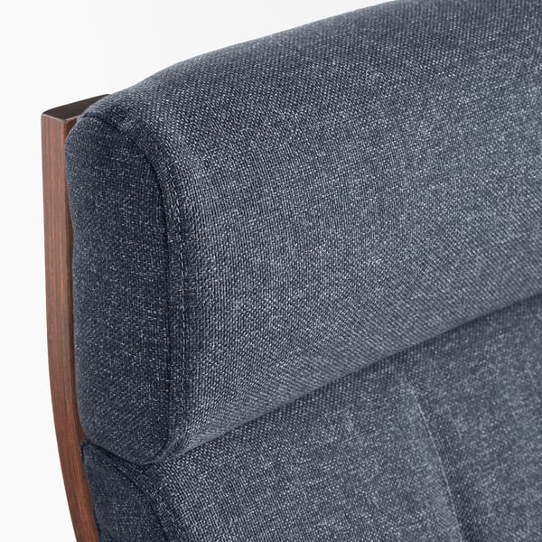 POÄNG Sillón, marrón/Gunnared azul