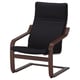 POÄNG Sillón, marrón/Knisa negro