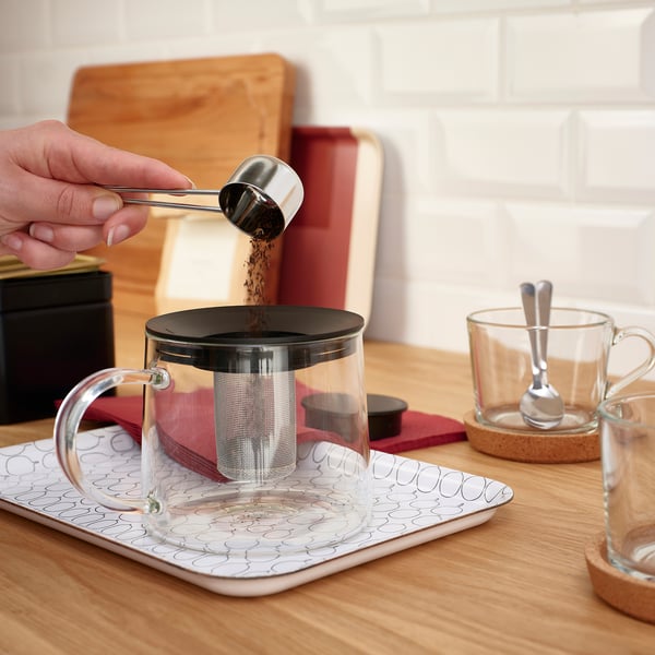 RIKLIG Tetera, vidrio, 0.6 qt
