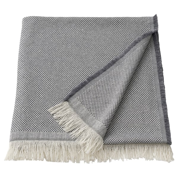RÖNNBÄRSMAL Cobija, gris/blanco, 51x67 "