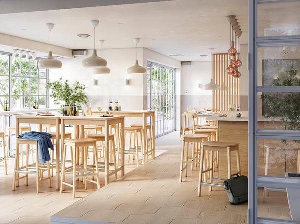 RÖNNINGE Mesa de bar, abedul, 29 1/2x29 1/2 "