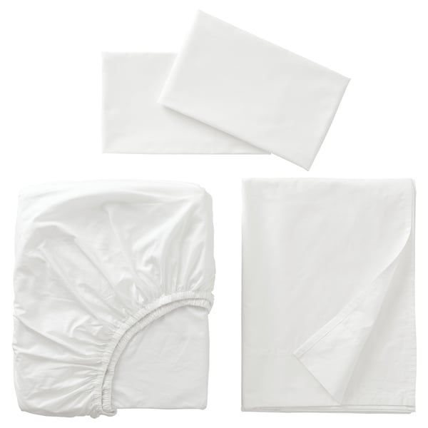 RÖNNVECKMAL Juego de sábanas, blanco, Tamaño King