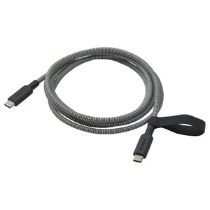 RUNDHULT USB-C a USB-C, negro/blanco, 4 ' 11 "/100 W