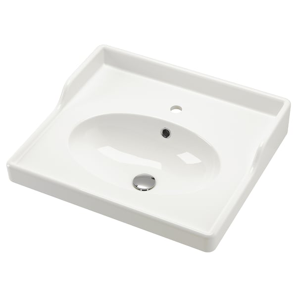 RUTSJÖN Lavamanos, blanco, 25 1/4x21 7/8 "