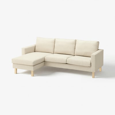 SALTSJÖBADEN Módulo seccional, 4 plazas, Vittangi beige claro/blanco