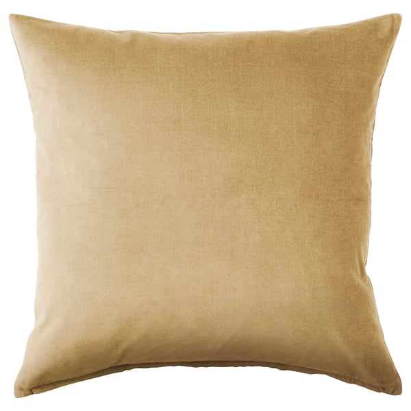 SANELA Funda para cojín, beige-amarillo, 26x26 "