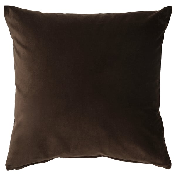 SANELA Funda para cojín, marrón oscuro, 20x20 "