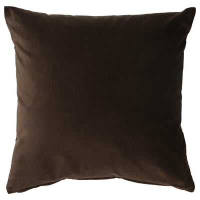 SANELA Funda para cojín, marrón oscuro, 20x20 "