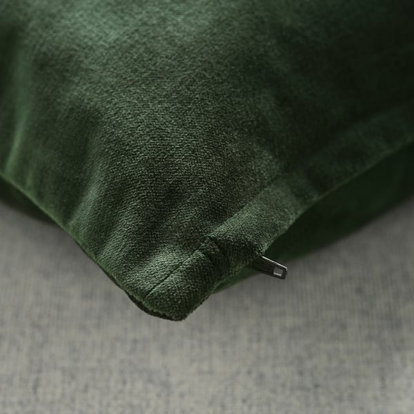 SANELA Funda para cojín, verde oscuro, 20x20 "