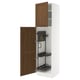 SEKTION Gabinete alto/accsr int extraíbles, blanco Enköping/marrón efecto de nogal, 24x24x90 "