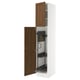 SEKTION Gabinete alto/accsr int extraíbles, blanco Enköping/marrón efecto de nogal, 18x24x90 "