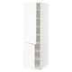SEKTION Gabinete alto+estantes/2 puertas, blanco Enköping/blanco efecto madera, 24x24x80 "