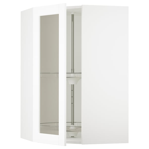 SEKTION Gabinete bajo esq+stn gira/prta vdr, blanco Enköping/blanco efecto madera, 26x15x40 "