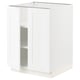 SEKTION Gabinete bajo+estantes/2 puertas, blanco Enköping/blanco efecto madera, 24x24x30 "