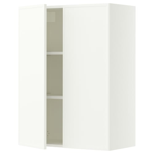 SEKTION Gabinete de pared+2 puertas, blanco/Aspudden blanco mate, 30x15x40 "