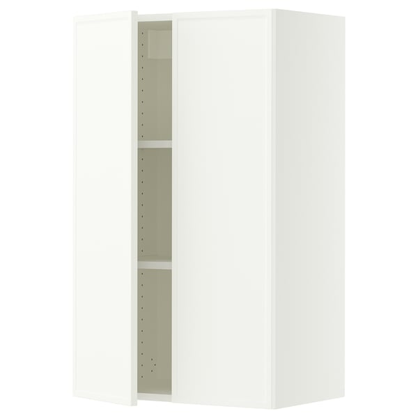 SEKTION Gabinete de pared+2 puertas, blanco/Aspudden blanco mate, 24x15x40 "