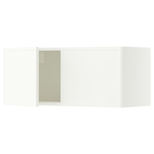 SEKTION Gabinete de pared+2 puertas, blanco/Aspudden blanco mate, 36x15x15 "