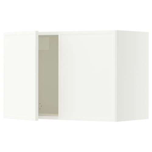 SEKTION Gabinete de pared+2 puertas, blanco/Aspudden blanco mate, 30x15x20 "