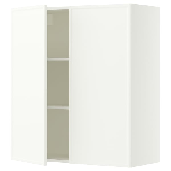 SEKTION Gabinete de pared+2 puertas, blanco/Aspudden blanco mate, 36x15x40 "