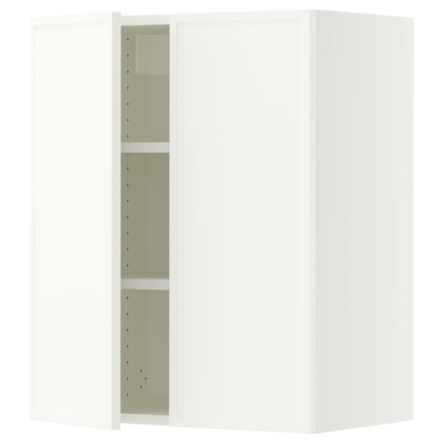 SEKTION Gabinete de pared+2 puertas, blanco/Aspudden blanco mate, 24x15x30 "