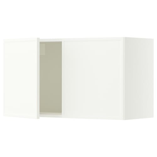 SEKTION Gabinete de pared+2 puertas, blanco/Aspudden blanco mate, 36x15x20 "