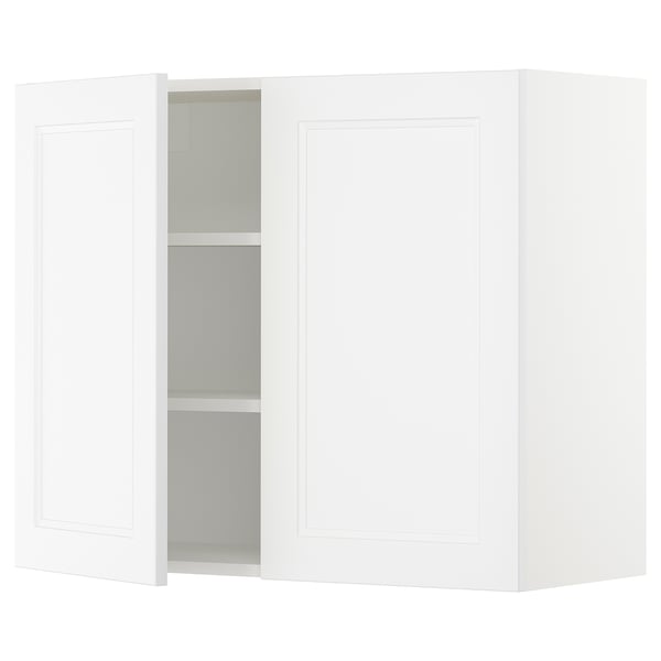 SEKTION Gabinete de pared+2 puertas, blanco/Axstad blanco mate, 36x15x30 "