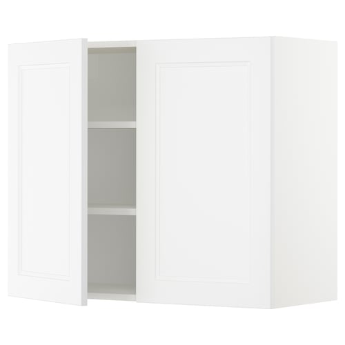 SEKTION Gabinete de pared+2 puertas, blanco/Axstad blanco mate, 36x15x30 "