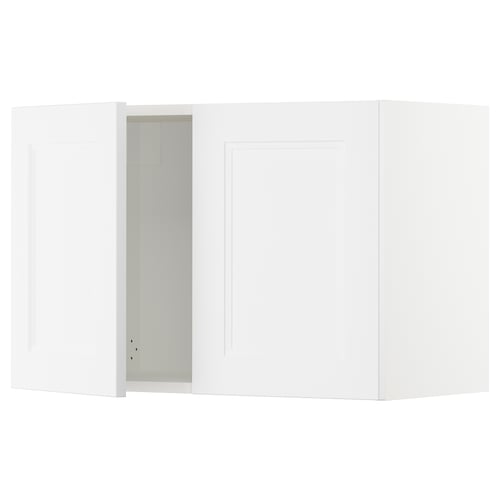 SEKTION Gabinete de pared+2 puertas, blanco/Axstad blanco mate, 30x15x20 "