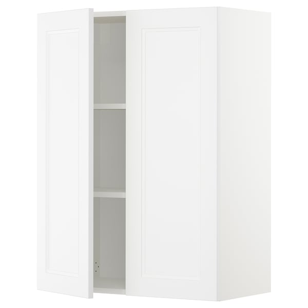 SEKTION Gabinete de pared+2 puertas, blanco/Axstad blanco mate, 30x15x40 "