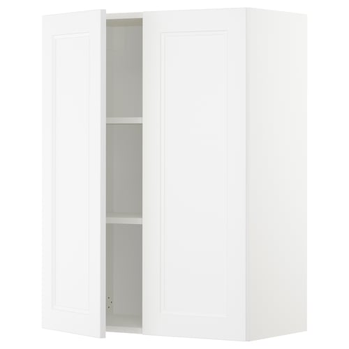 SEKTION Gabinete de pared+2 puertas, blanco/Axstad blanco mate, 30x15x40 "