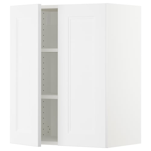 SEKTION Gabinete de pared+2 puertas, blanco/Axstad blanco mate, 24x15x30 "