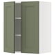 SEKTION Gabinete de pared+2 puertas, blanco/Axstad gris-verde, 24x15x30 "