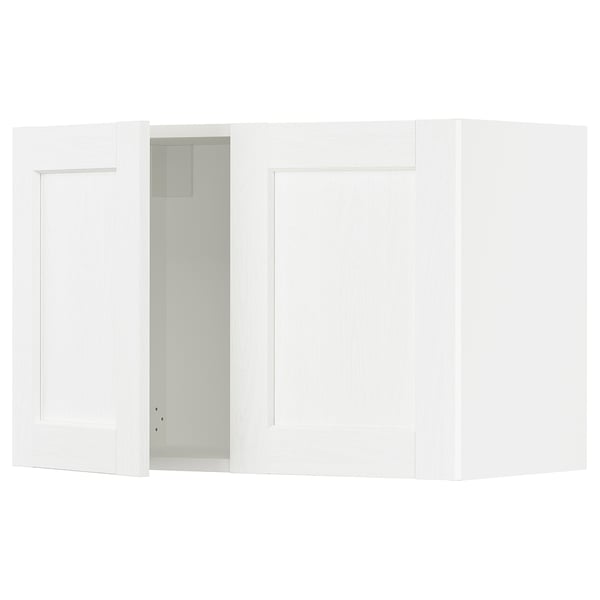SEKTION Gabinete de pared+2 puertas, blanco Enköping/blanco efecto madera, 30x15x20 "