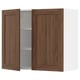 SEKTION Gabinete de pared+2 puertas, blanco Enköping/marrón efecto de nogal, 36x15x30 "