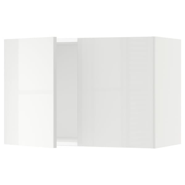 SEKTION Gabinete de pared+2 puertas, blanco/Ringhult blanco, 30x15x20 "