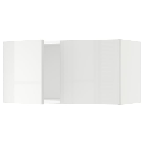 SEKTION Gabinete de pared+2 puertas, blanco/Ringhult blanco, 30x15x15 "