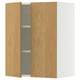 SEKTION Gabinete de pared+2 puertas, blanco/Sinarp chapa de roble, 24x15x30 "