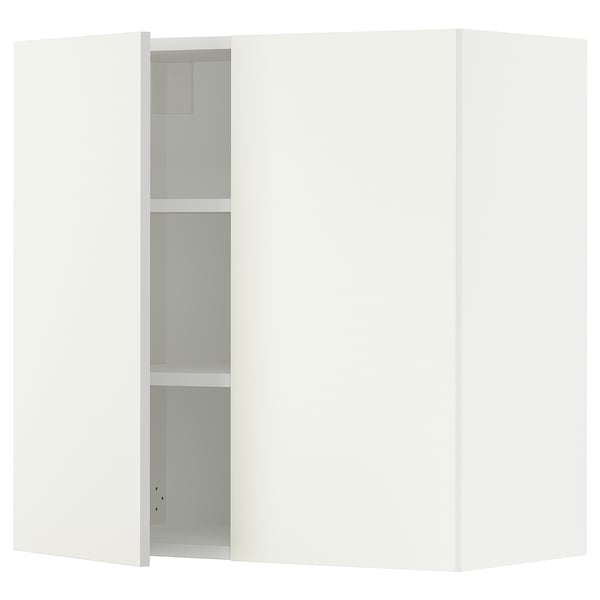 SEKTION Gabinete de pared+2 puertas, blanco/Vallstena blanco, 30x15x30 "