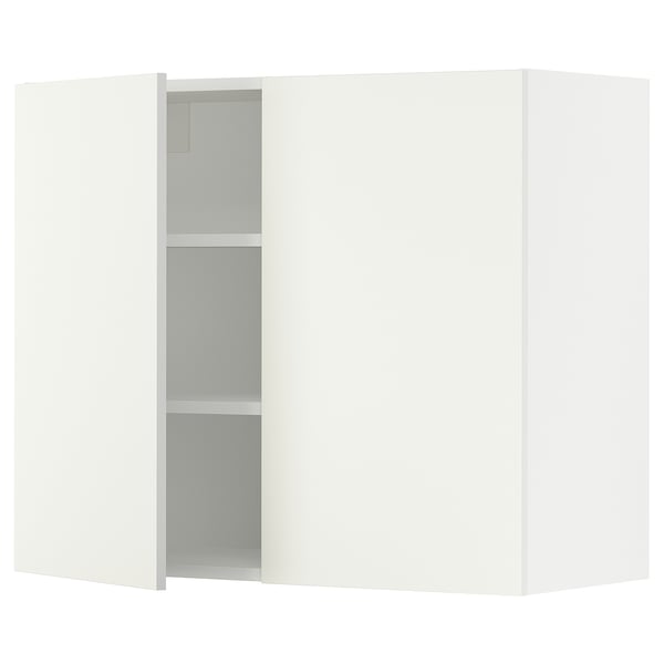 SEKTION Gabinete de pared+2 puertas, blanco/Vallstena blanco, 36x15x30 "