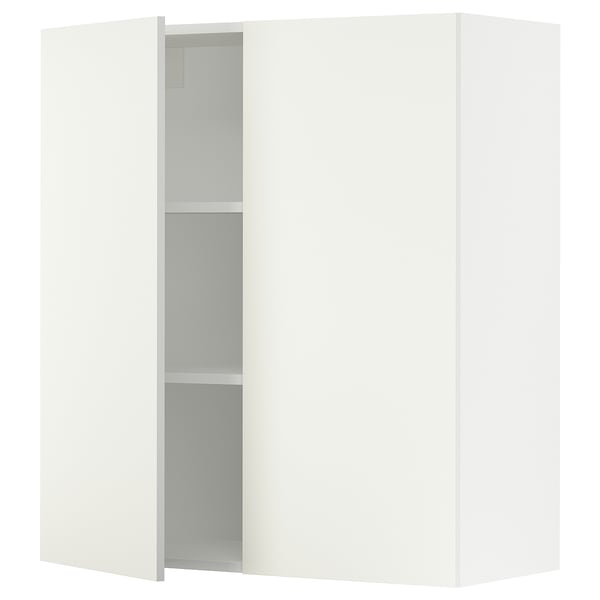 SEKTION Gabinete de pared+2 puertas, blanco/Vallstena blanco, 36x15x40 "