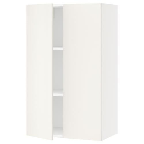 SEKTION Gabinete de pared+2 puertas, blanco/Veddinge blanco, 24x15x40 "