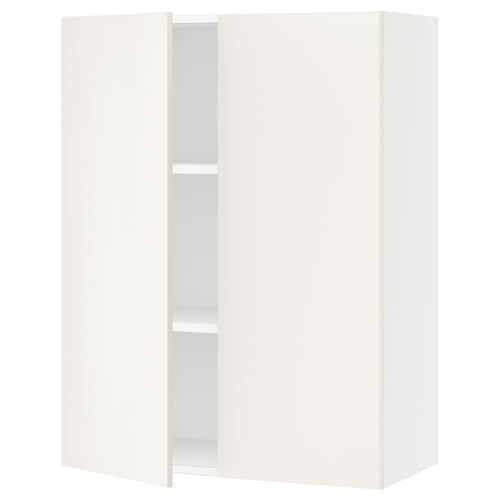 SEKTION Gabinete de pared+2 puertas, blanco/Veddinge blanco, 30x15x40 "