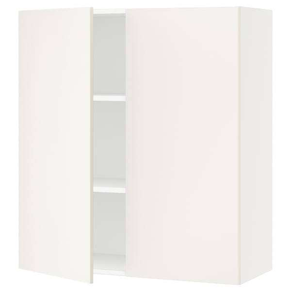 SEKTION Gabinete de pared+2 puertas, blanco/Veddinge blanco, 36x15x40 "
