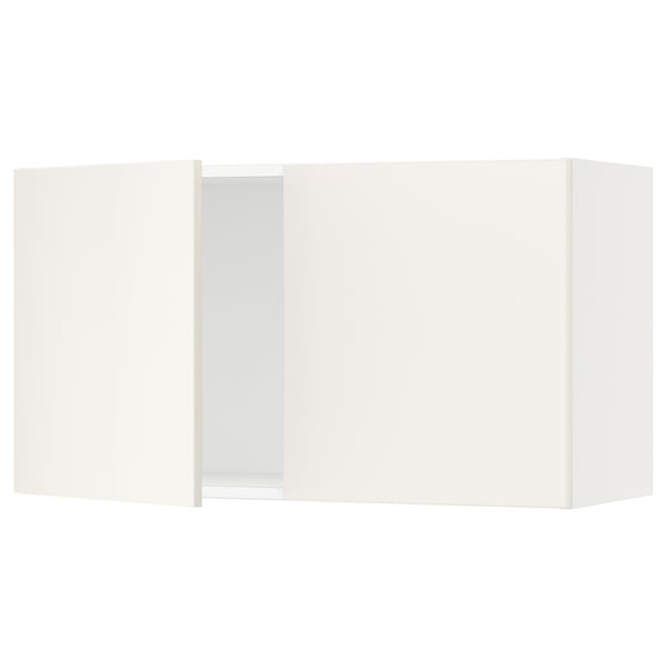 SEKTION Gabinete de pared+2 puertas, blanco/Veddinge blanco, 36x15x20 "